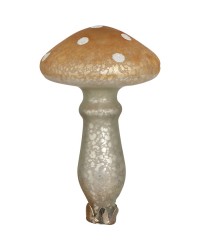 Елочная игрушка Mushroom w clip Antique copper