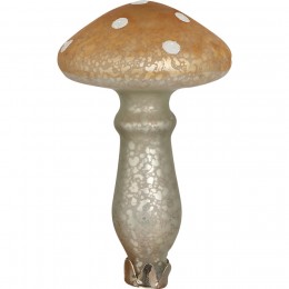 Елочная игрушка Mushroom w clip Antique copper