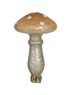 Елочная игрушка Mushroom w clip Antique copper