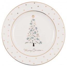 Тарелка Lucie xmas white 20 см