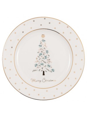 Тарелка Lucie xmas white 20 см