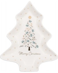 Тарелка сервировочная Tree Lucie xmas white medium