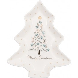 Тарелка сервировочная Tree Lucie xmas white medium