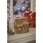 Подсвечник House tealight Stillenat Gingerbread square door brown 