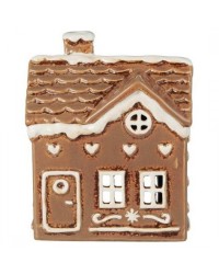 Подсвечник House tealight Stillenat Gingerbread square door brown 