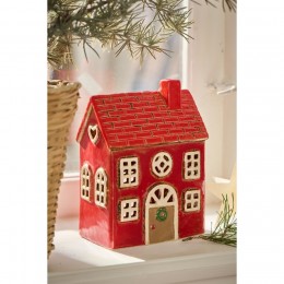 Подсвечник House tealight Stillenat red roof and brown 