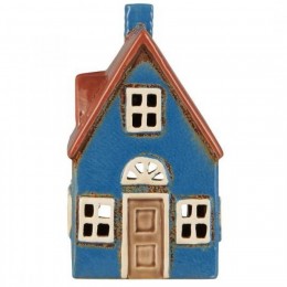 Подсвечник House tealight Nyhavn brown door blue 