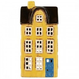 Подсвечник House tealight Nyhavn blue door yellow 