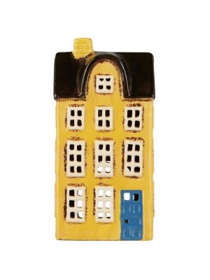 Подсвечник House tealight Nyhavn blue door yellow 