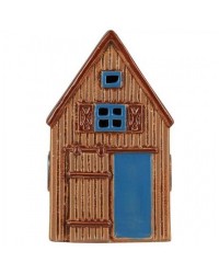 Подсвечник Barn tealight Visby blue barn door brown 