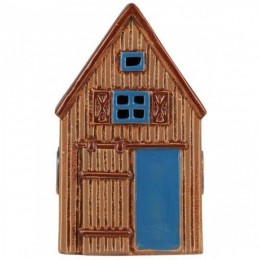 Подсвечник Barn tealight Visby blue barn door brown 