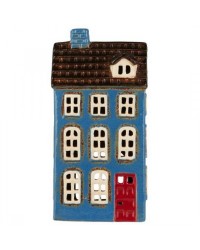 Подсвечник House tealight My Home Town red door blue