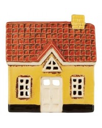 Подсвечник House tealight My Home Town white door yellow 