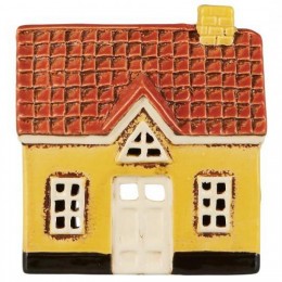 Подсвечник House tealight My Home Town white door yellow 