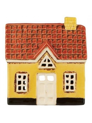 Подсвечник House tealight My Home Town white door yellow 