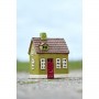 Подсвечник House tealight My Home Town dormer window red door green 